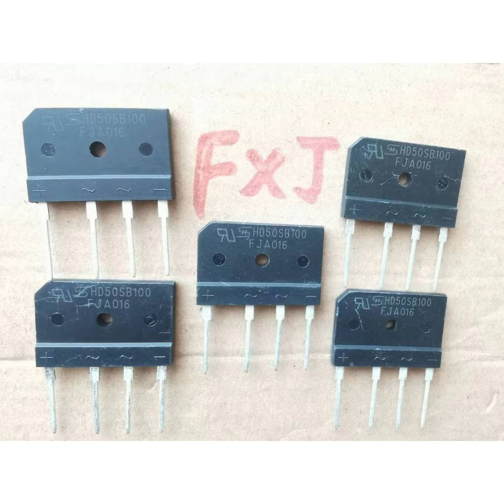 (10 unidades) HD50SB100 Pilha de ponte retificadora de alta potência Ponte plana ultrafina D50XB100 50A1.000V