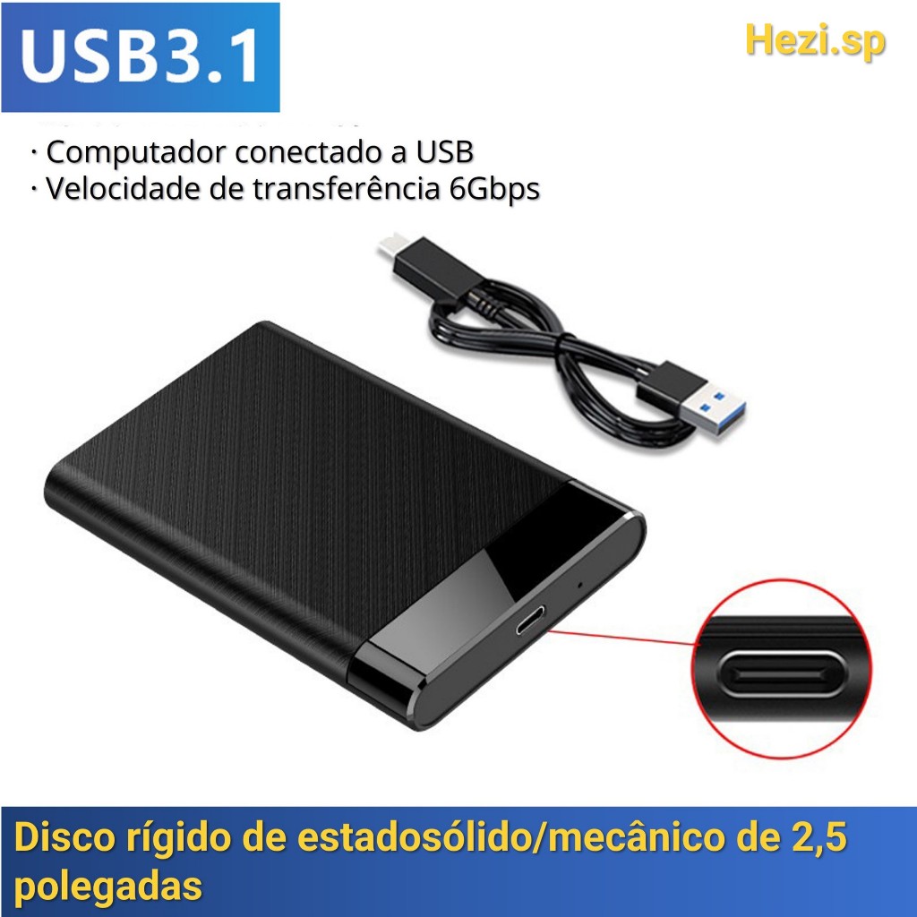 Caixa de disco rígido de alta velocidade USB3.1 Máquinas SATA de 8 cm/leitor externo de unidade de estado sólido