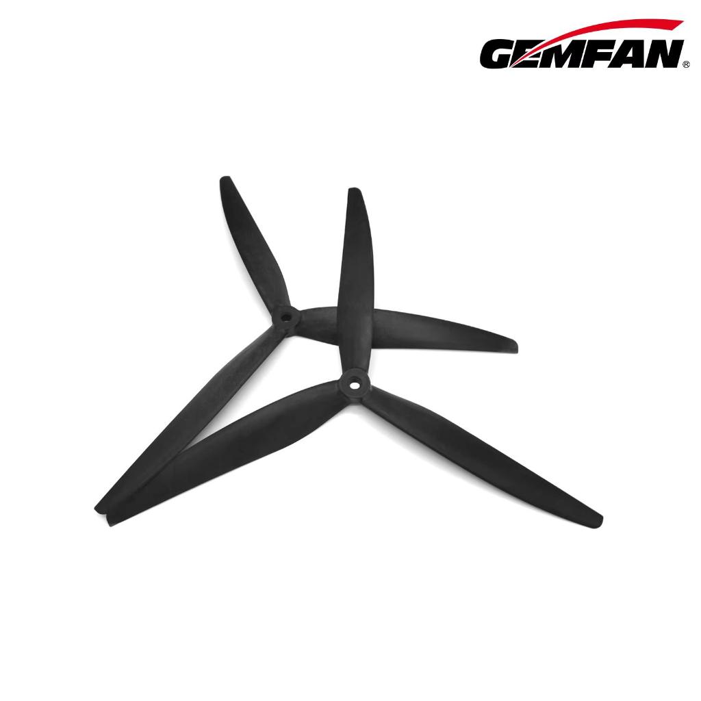 1 pares Hélice Gemfan 1270 12x7x3 3 Lâminas 10" Fibra de Vidro CW/CCW para Drone FPV Cinelifter Macro Quad