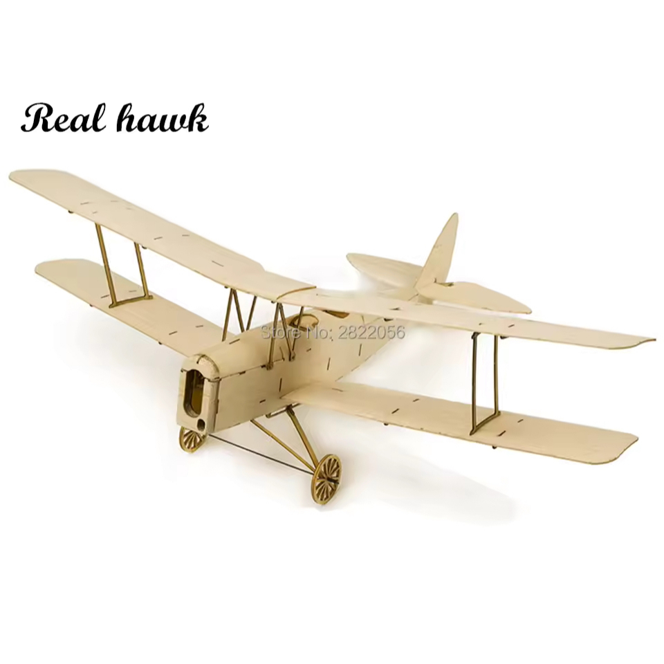 Avião RC Corte A Laser Balsa De Madeira Micro Tigre Traça Quadro Sem Capa Envergadura 400mm Modelo Kit De Construção DIY