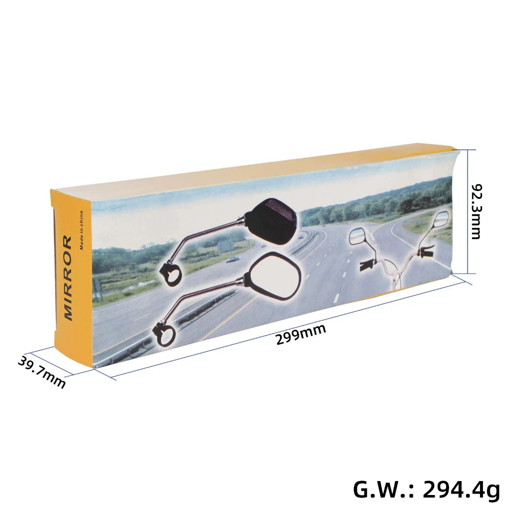 Par Retrovisor Espelho de Guidão Articulado com Refletor P/ Bicicleta Elétrica Moto Scooter