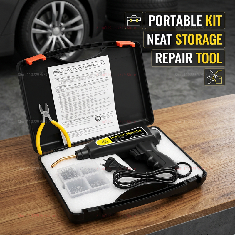 Pistola De Soldagem De Plástico , Kit De Soldador Para Reparo De-Choque De Carro , Laminador De Calor , Multifuncional C