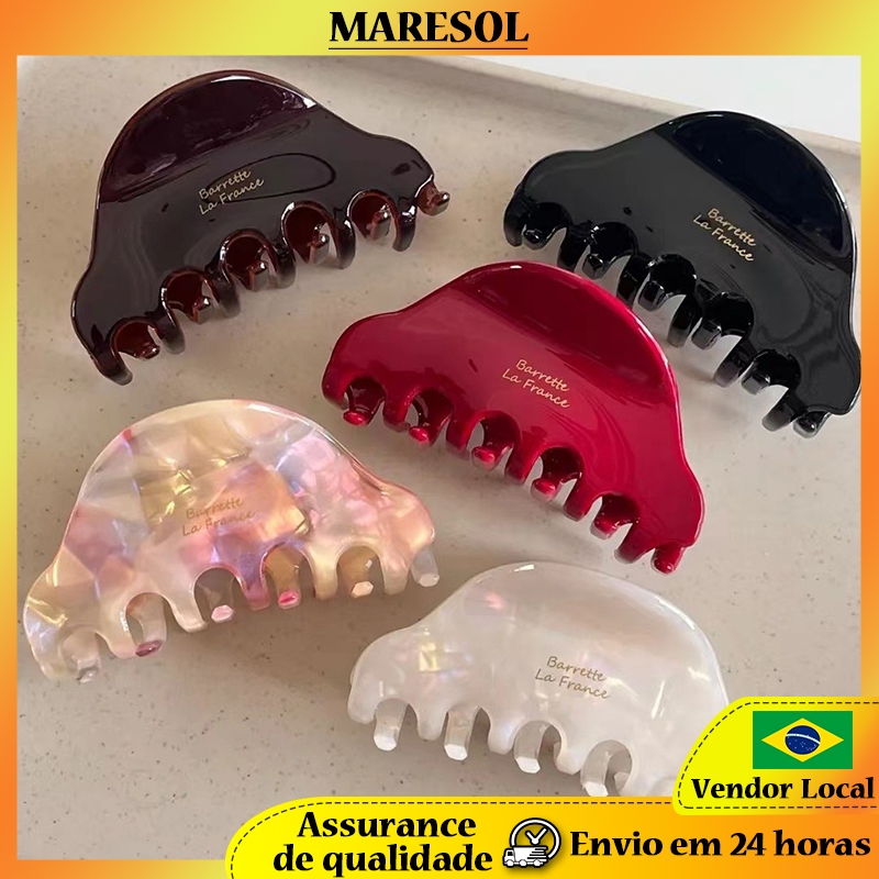 MARESOL High-End Shark Clip Clip Clip Acessórios de cabelo de acetato Cocar