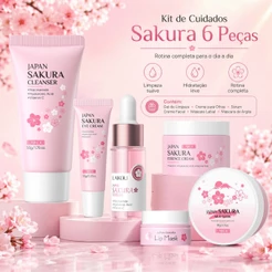 Sakura Conjunto De Rejuvenescimento Facial Clareador LAIKOU Com 6 Peças