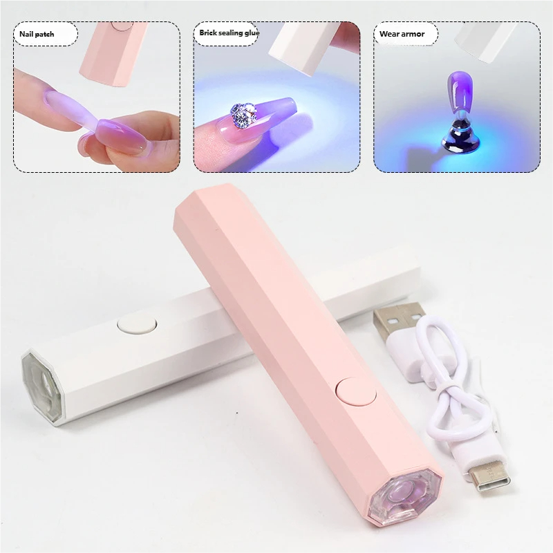 mini Lâmpada De Unha Portátil , Adequada Para Todos Os Esmaltes De gel , Secagem Rápida , interface USB , LED UV , Canet