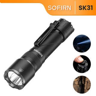 Lanterna Tática SOFIRN SK31 6800 Lúmens Recarregável LED Tocha 395 M De Longo Alcance Modo Duplo Tático + Externo IPX8 À