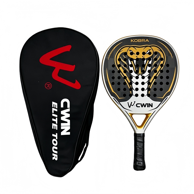Raquete De Padel De Fibra De Carbono CWIN KOBRA 24K , Remo De Nível Profissional Com Núcleo De Alta Densidade , Torneio