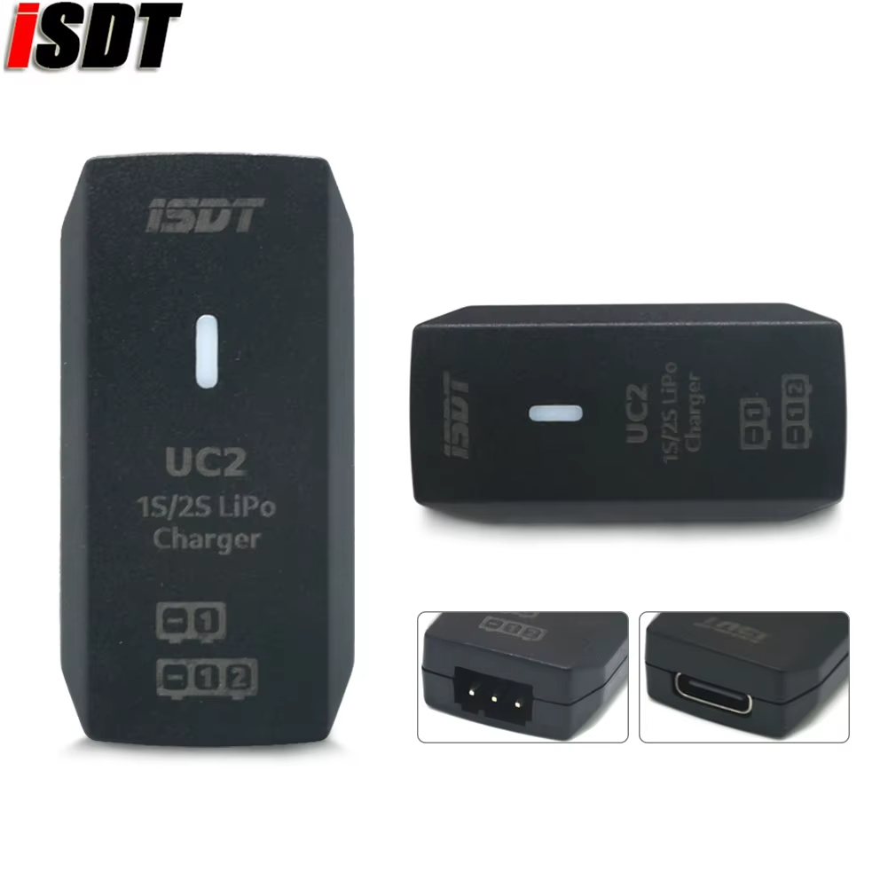 Carregador De Equilíbrio Inteligente ISDT UC2 1-2S LiPo USB XH 2.54 Carga Direta Para RC