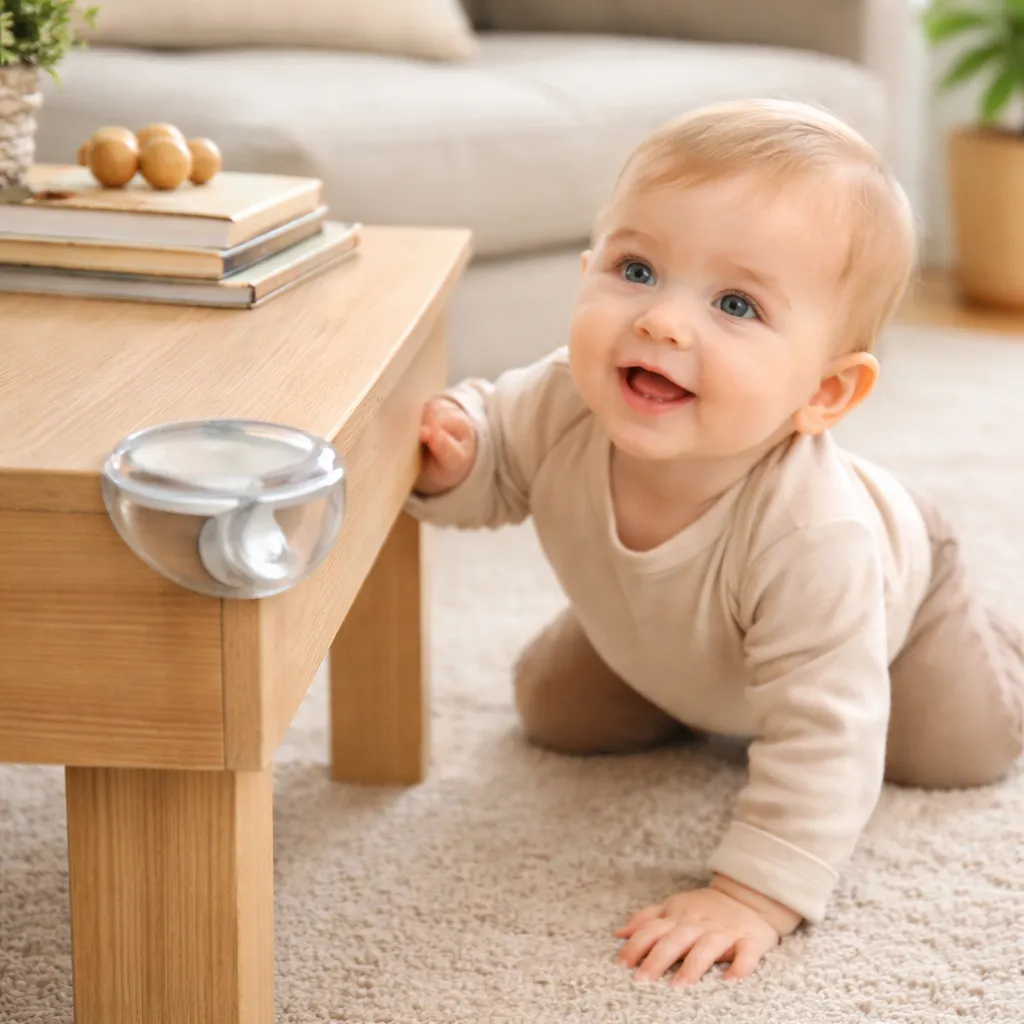 Kit 12 Protetores de Quina de Silicone Transparente Segurança Bebê Infantil Anti-Impacto para Mesas e Móveis