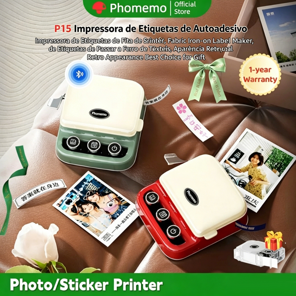 Impressora de Etiquetas Phomemo P15 Portátil
