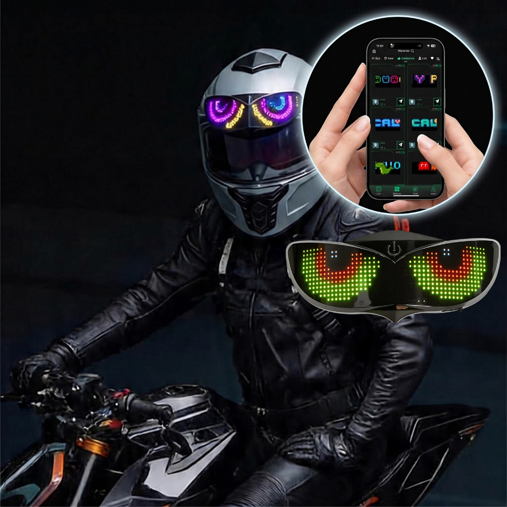 MJMOTO Luz De Alerta LED Inteligente Capacete Moto Bicicleta Sensor Freio Bluetooth App Segurança Noturna