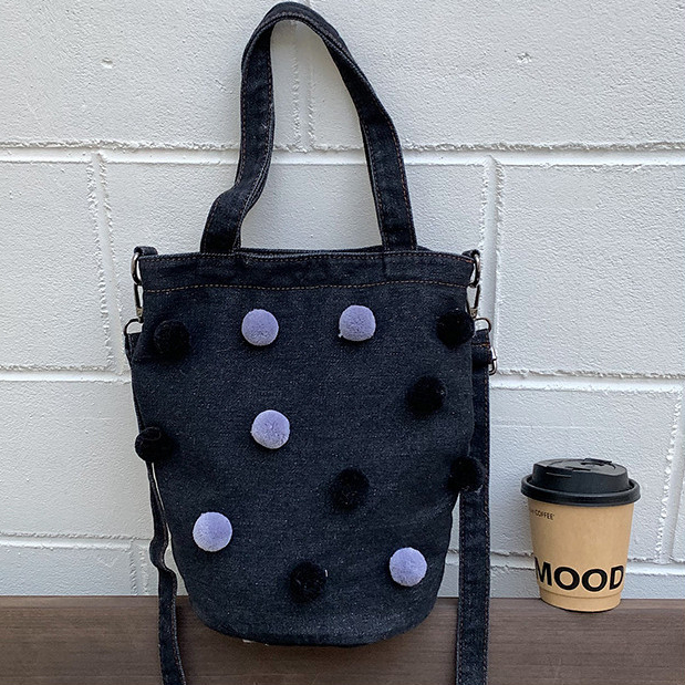 ** Bolsa mensageiro fofa, bolsa jeans, bolsa Fashion combinada, bolsa balde de ombro