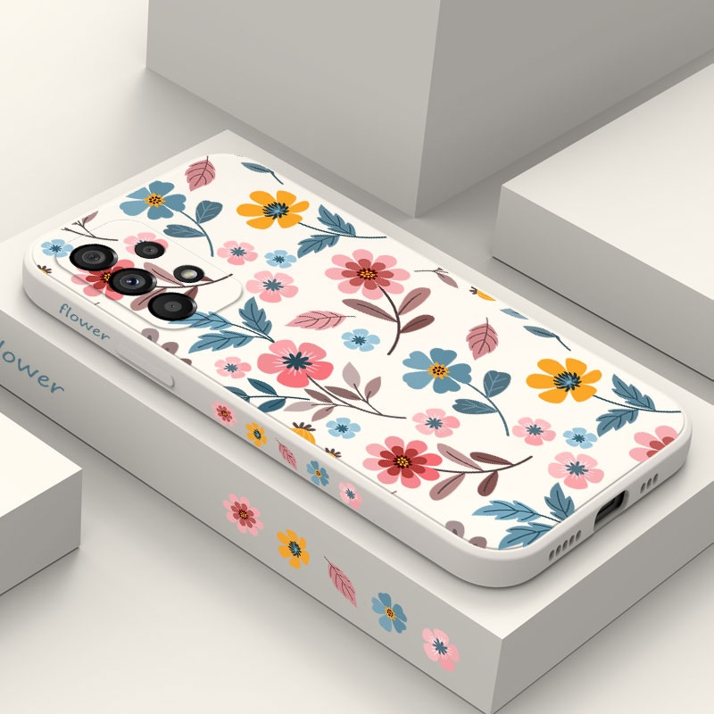 Flores Brilhantes Caso De Telefone Para Samsung Galaxy A57 A37 A27 A17 A07 A56 A36 A26 A16 A06 A55 A35 A25 A15 A05 A05S 