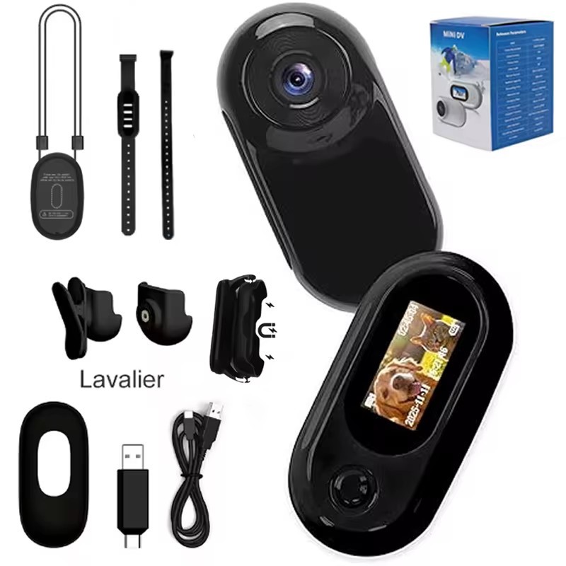 Mini Câmera De Ação-Montagem Corporal , Filmadora HD 1080P Arnês De Peito Portátil Esportivo , Gravador De Motocicleta ,