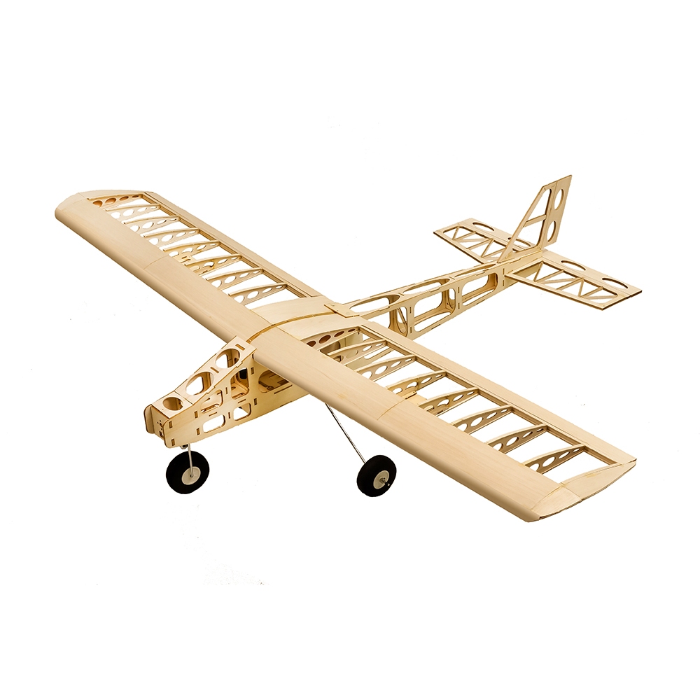 Avião RC de Madeira Balsa 1300mm Kit para Montar com Corte a Lase Estrutura Leve Projeto DIY para Asa Fixa e Aeromodelis