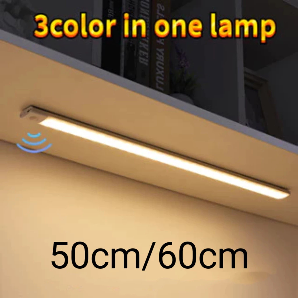 Luminária De Led Sobrepor Bastão Recarregável Sem Fio Com Suporte Magnético E Touch 3 cores,Ajuste 90° USB Sem Fio