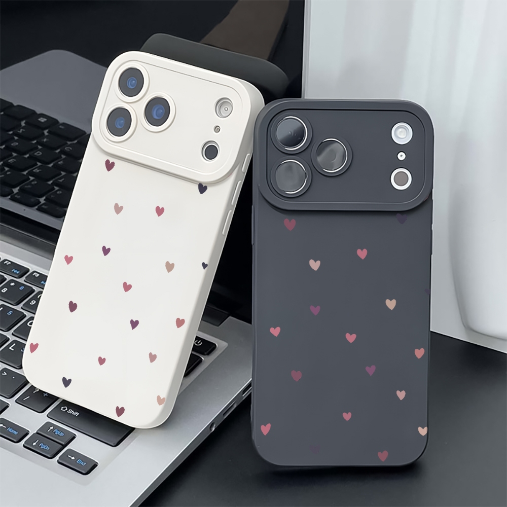 Sem Medo de Quebrar ! Capa Capinha Para iPhone 16 15 14 7 8 Plus 13 12 11 17 AiR Pro XS Max XR SE Silicone Fosco Coração