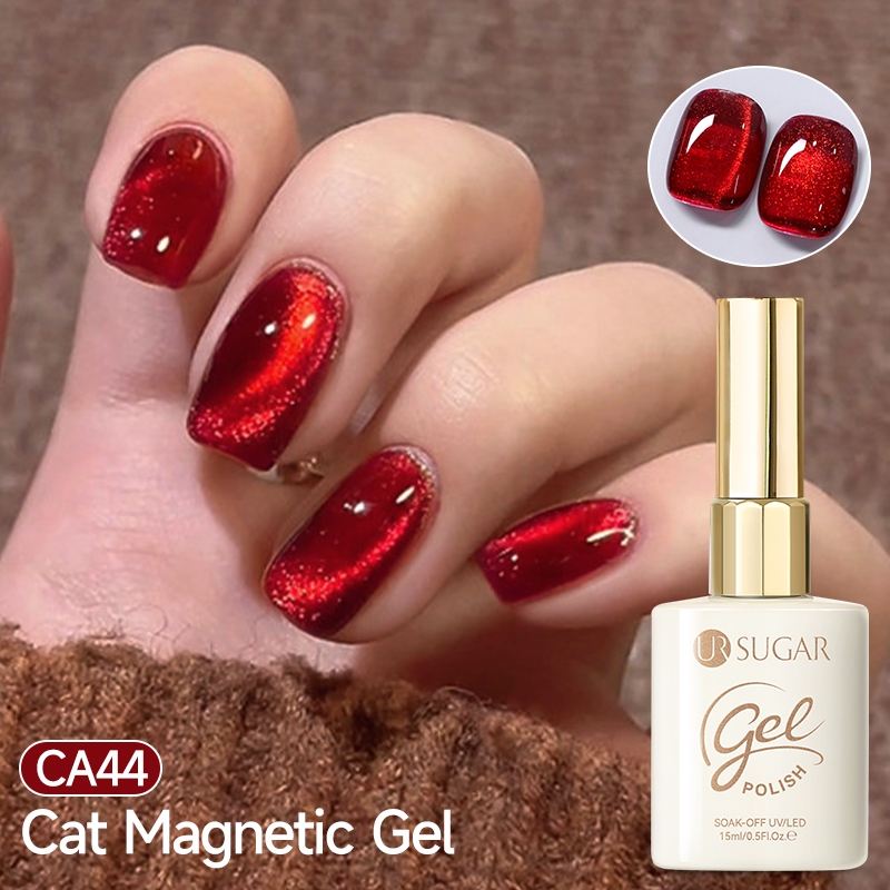 UR SUGAR 15ml Gato Magnético Olho Gel Polonês Com Olhos De Gato Vermelho Escuro UV LED Manicure Arte