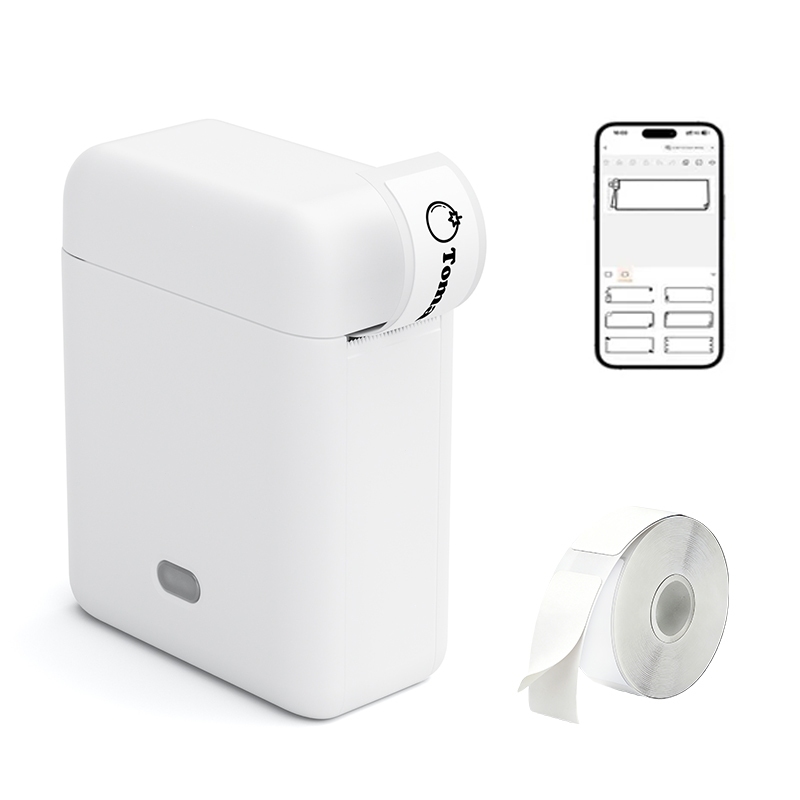 Impressora Portátil De Etiquetas Bluetooth L12-Máquina Térmica De Adesivos Com 1 Rolo Grátis Incluído