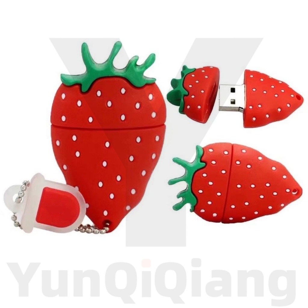 Driver De Imagem De Morango USB Portátil À Prova D'água Pen Drive 1GB 2GB 4GB 8GB 16GB 32GB 64GB 128GB 2TB Plug and Play