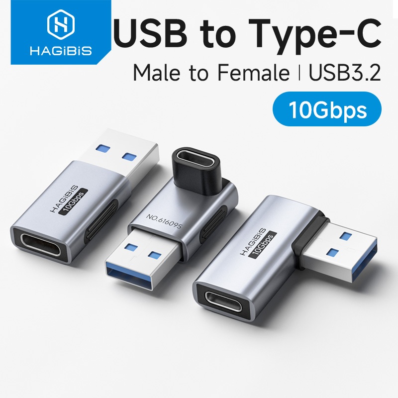 Hagibis Adaptador USB Para C Um Macho Tipo Fêmea Conector Ângulo Reto OTG Flash Drive Mouse Teclado