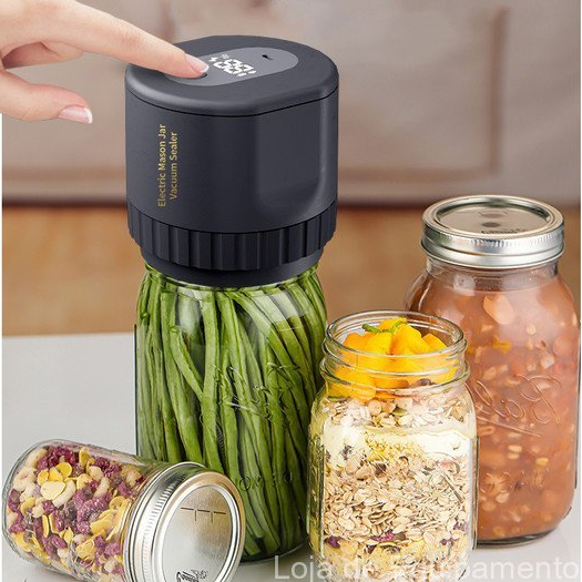 Seladora a Vácuo Automática, Adequada para Frascos Mason, Equipamento Elétrico Mini para Conservação de Alimentos Domést