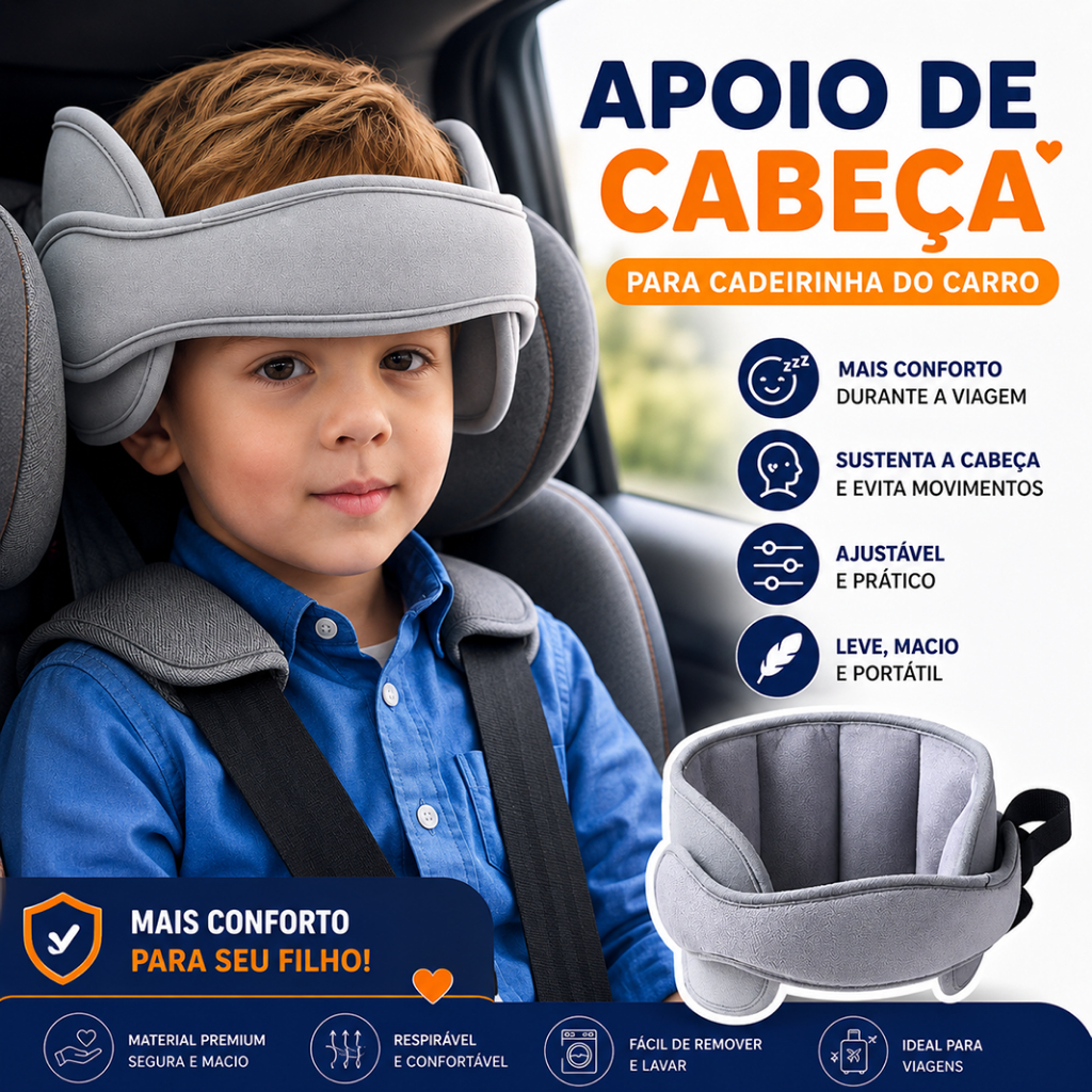 Apoio Suporte Cabeça Cadeirinha Carro Infantil Criança Ajustáve