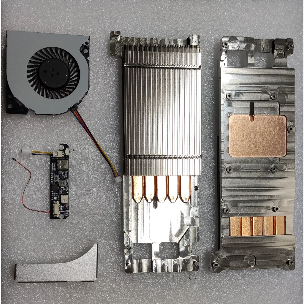 NVIDIA Tesla P4 T4 Slot único meio alto fundo de cobre barbatana de cobre cinco tubos de calor radiador placa gráfica ve