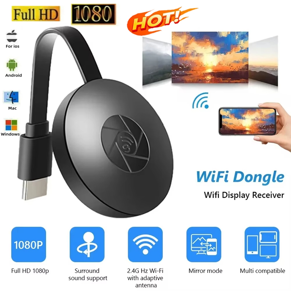 G2 1080P TV Vara Para Adaptador De Tela HDMI-Compatível Dongle Receptor Android IOS Caixa De Inteligente Mirascreen Goog