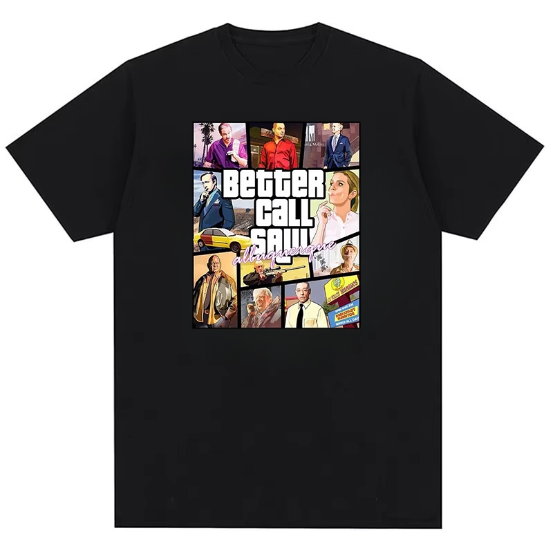 Breaking Bad Better Call Saul Padrão Impresso Programa De TV Fãs Camiseta Confortável Masculina