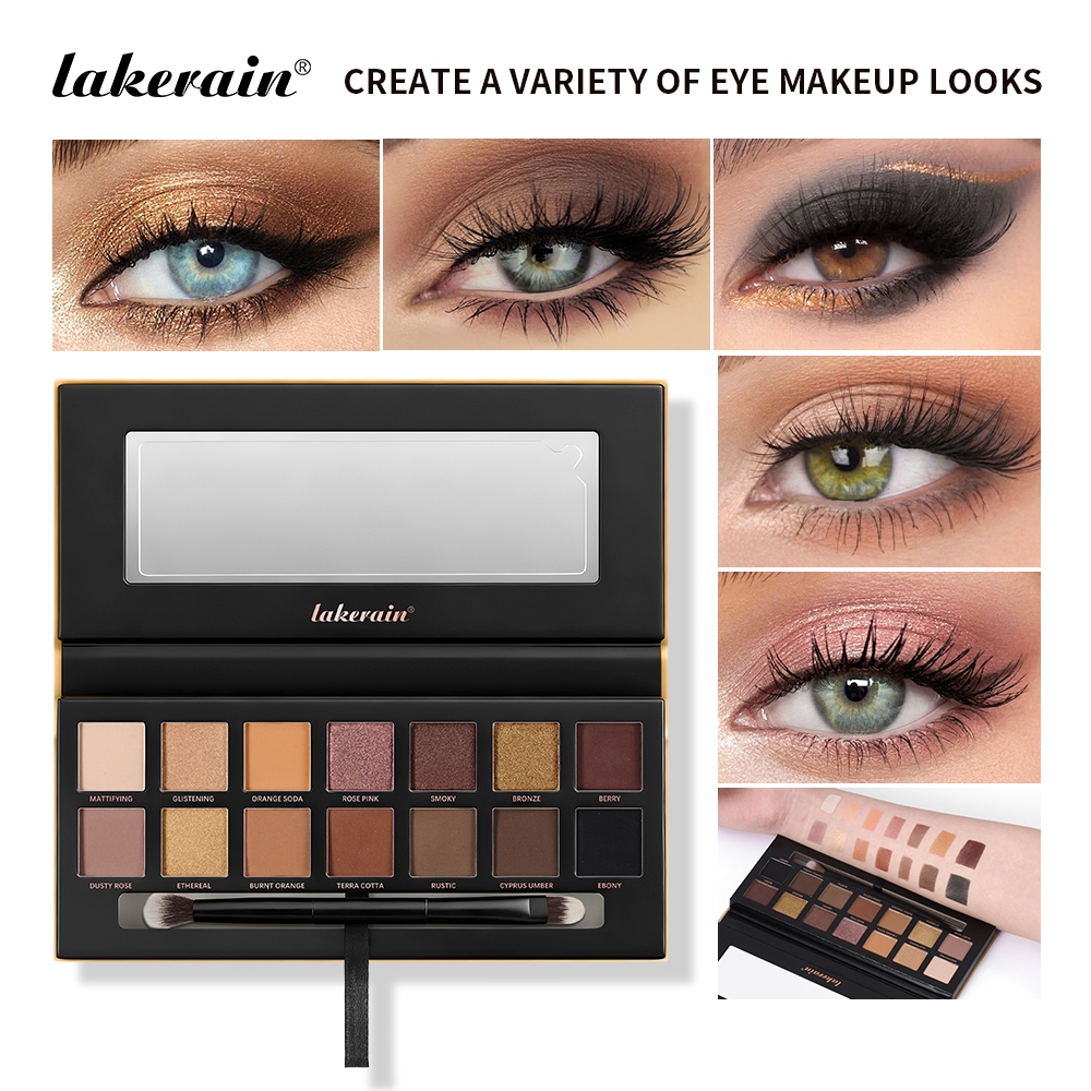 Paleta De Sombras Lakerain Soft Glow-14 Tons Todos Os Dias À Noite , Fosca E Brilhante , Neutra De Longa Duração Com Esp