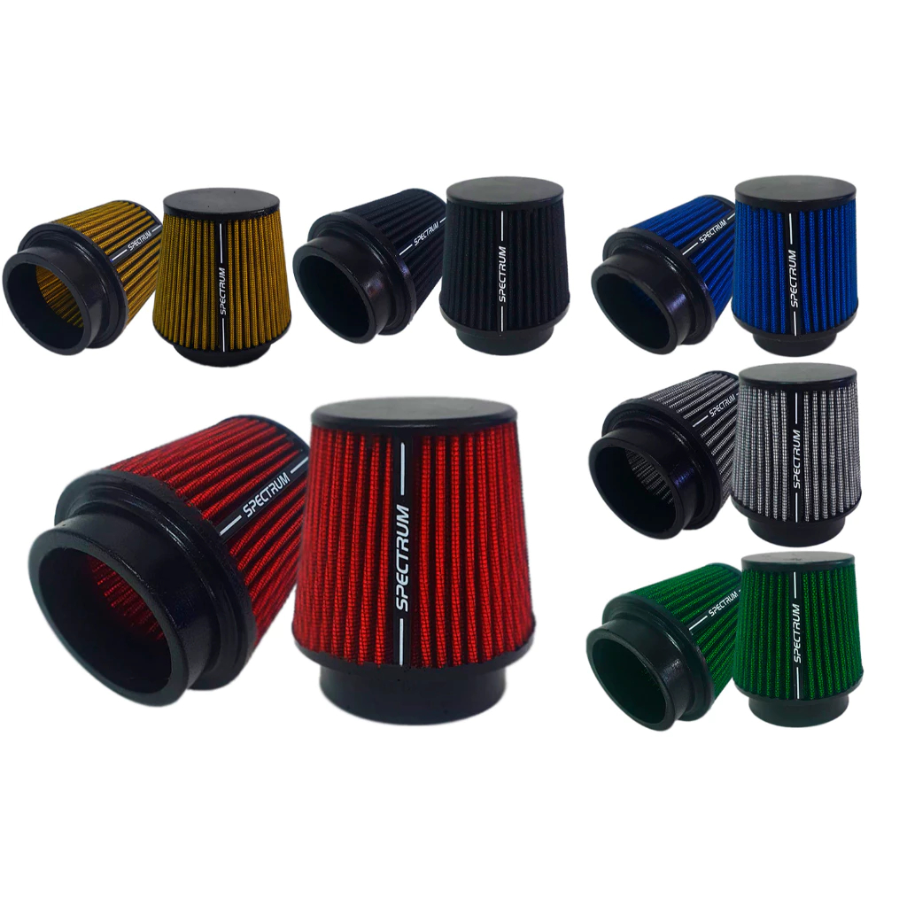 Filtro de Ar Esportivo Spectrum Mono Fluxo Preto - 52mm (2 polegadas)