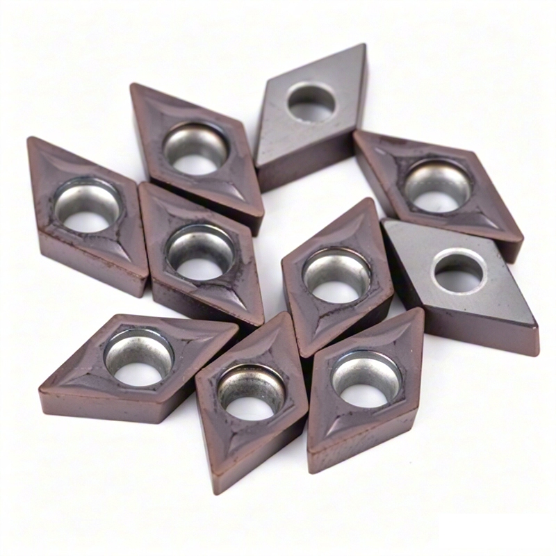 10pcs DCMT070204 Lâmina De Torno CNC YBC205 Inserção De Carboneto De Aço Inoxidável Usinagem De Precisão Ferramenta