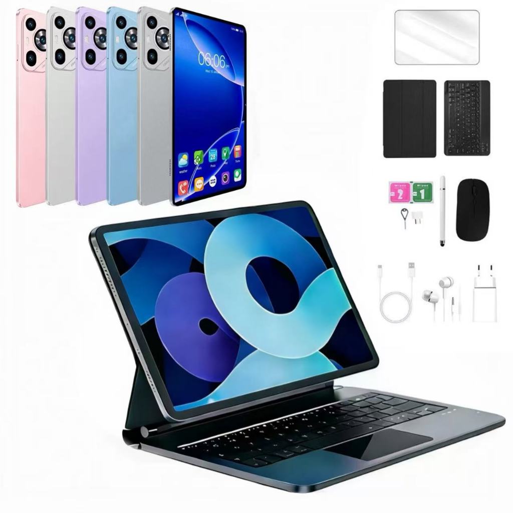 Tablet 6GB RAM +128GB HD 10,1 Polegadas Tela Grande PC pad Android Dual SIM Card Câmera 30MP e 13MP WIFI 5G 8000mAh
