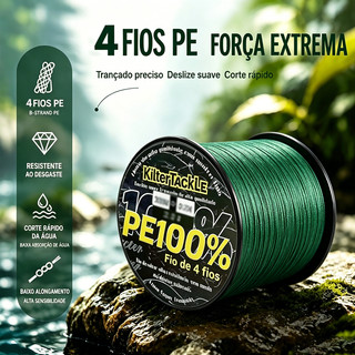 kit 500m Linha De Pesca Multifilamento Cinza 4 Fios Super Resistente PE