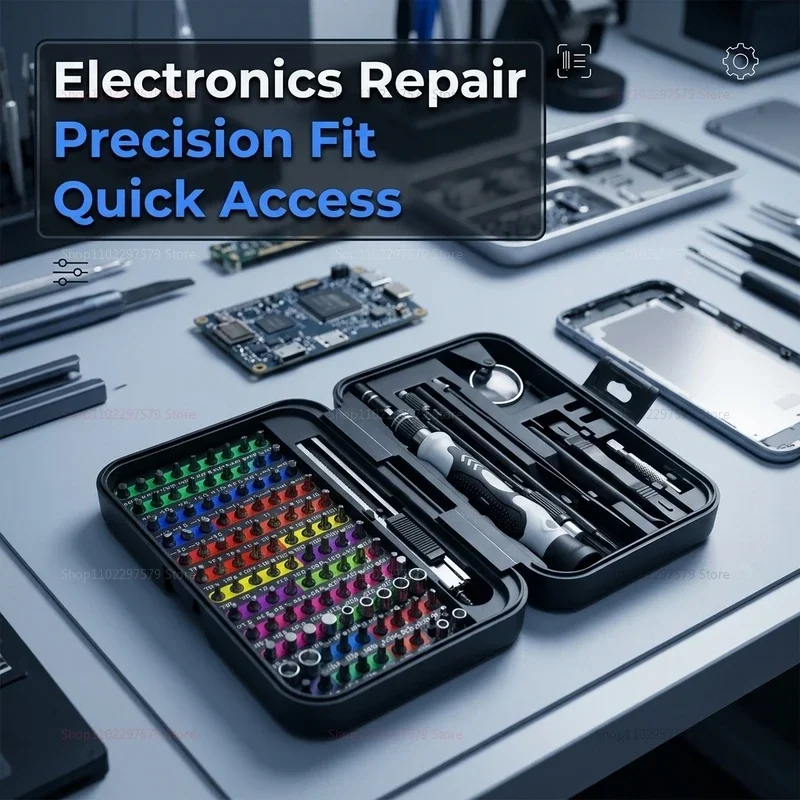 Conjunto De Chave De Fenda De Precisão 132 Em 1 Kit De Ferramentas De Reparo De Bits Phillips Torx Magnéticos Para Compu