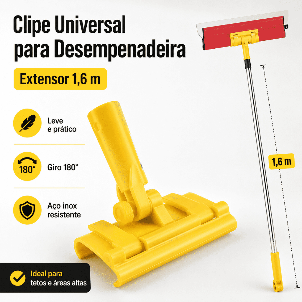 Clipe universal para Desempenadeira Suporte Alongador+Extensor 1.6mts