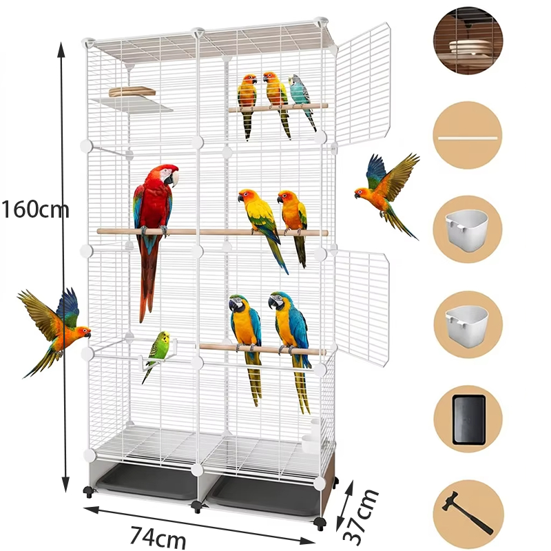 Viveiro Gaiola Para Calopsita Papagaio Ringneck Aves Mansas