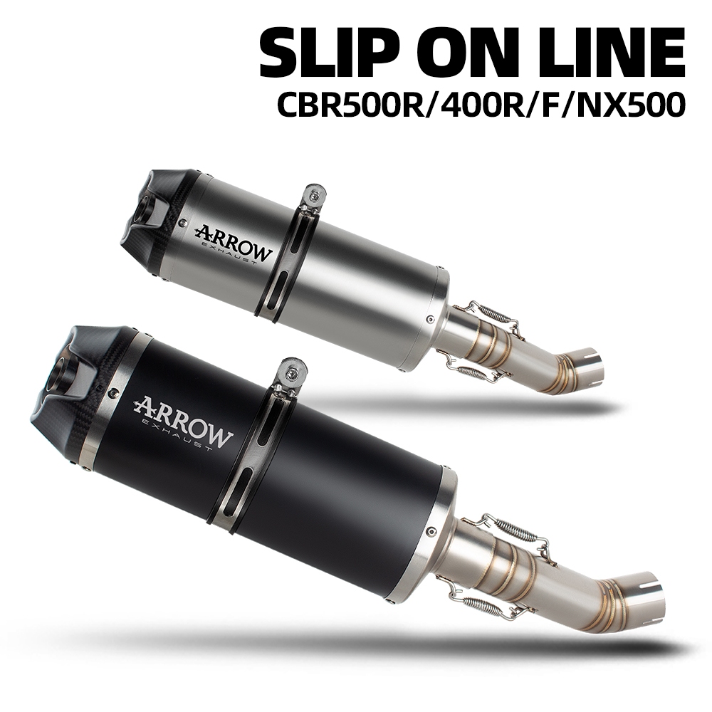 kit De Tubo De Escape De Motocicleta ARROW , Linha Deslizante Para Honda CBR400 CBR400R CB400F CB400X NX400 CBR500 CBR50
