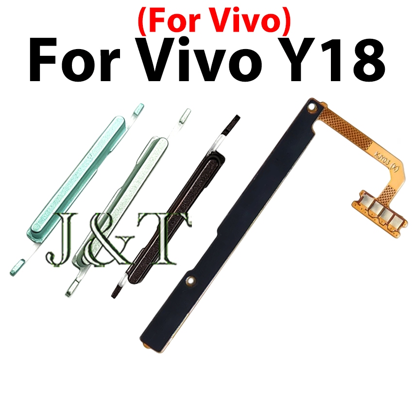 Para Vivo Y18 Botão Lateral De volume De Energia Cabo Flexível Liga/Desliga Cima E Baixo Teclas Na Peça De Reposição