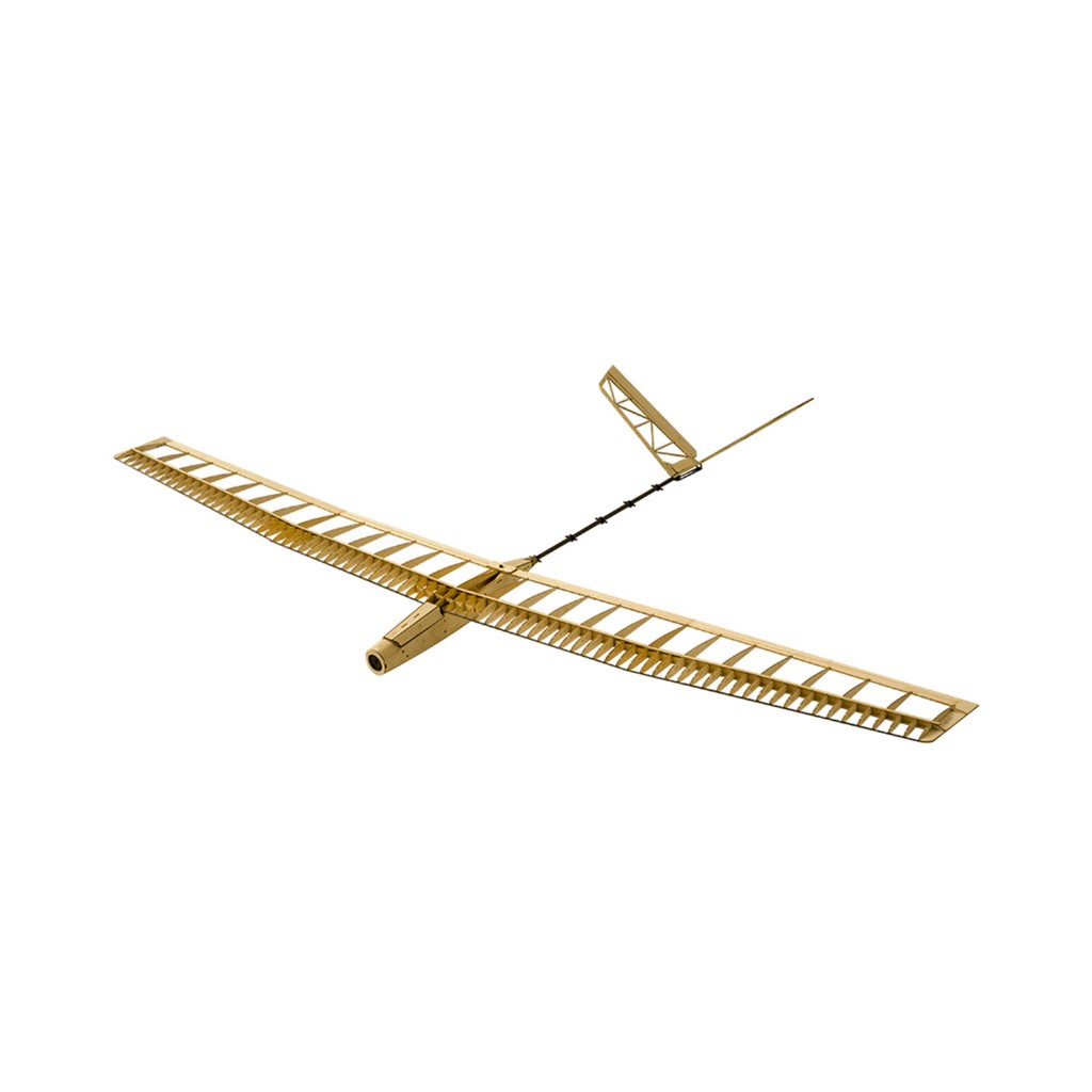 Avião RC UZI Balsa 1400mm - Laser Cut Estrutura Leve Voo Estável - Kit Montar com Motor Elétrico - Ideal para Asa Fixa