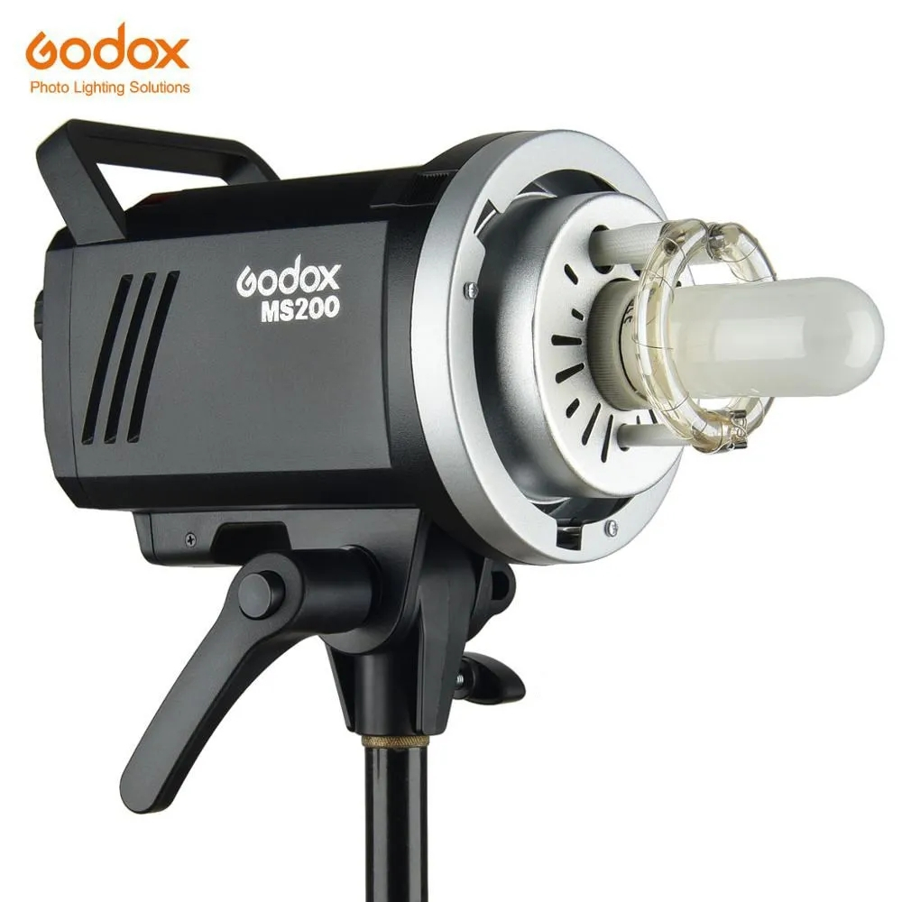 Godox MS200 200W Ou MS300 300W 2.4G Receptor Sem Fio Embutido Leve , Compacto E Durável Bowens Mount Studio Flash