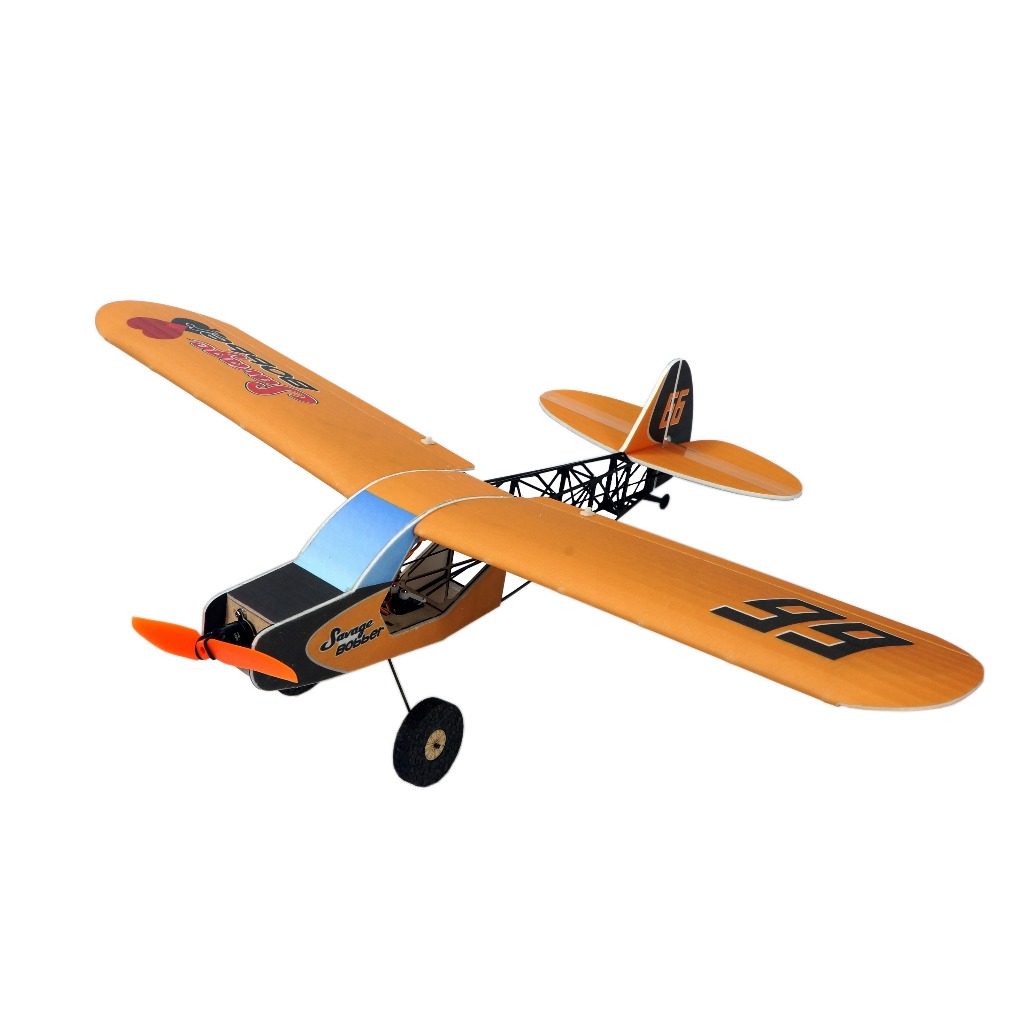 Avião RC Savage Bobber PP 600mm - Kit Montar Leve Voo Lento Para Iniciantes Alta Resistência Uso Interior/Exterior