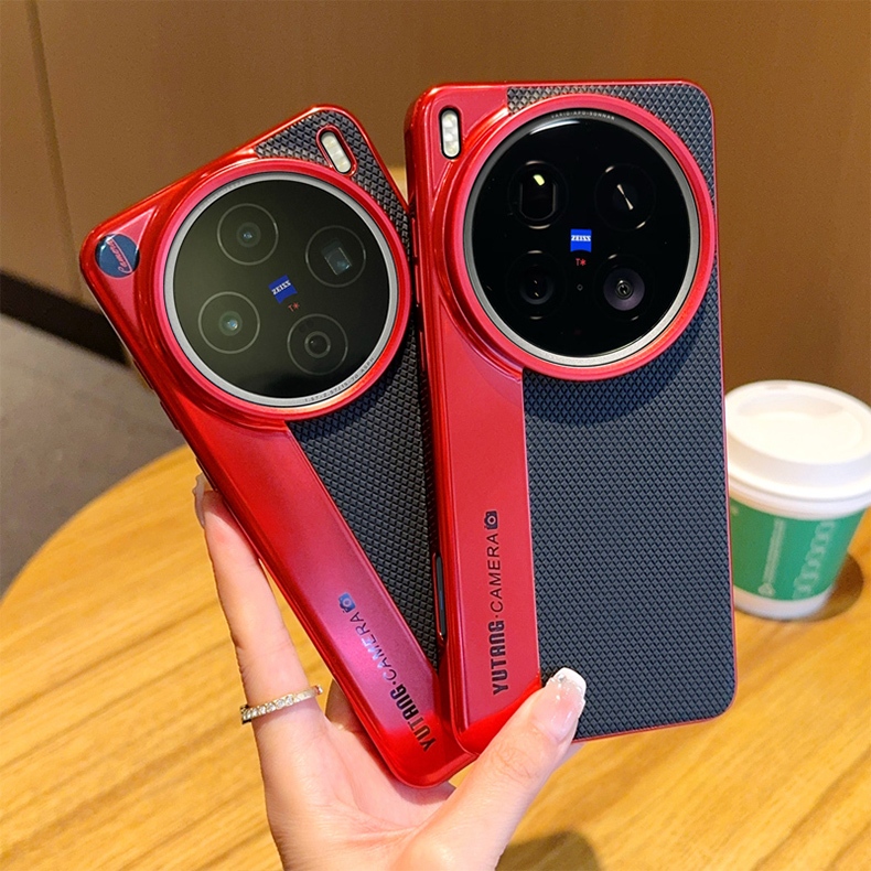 Capa Para VIVO X200 Pro Mini X200 Ultra Galvanizada Moldura Vermelha Lente Anel Proteção Da Câmera Design De Luxo À Prov