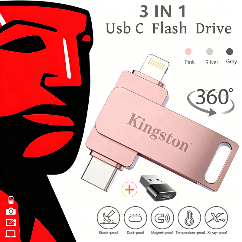 Otg Pendrive Tipo-C 2TB UsbC Flash Drive 1TB 512GB 256GB 128GB 64GB 32GB 16GB 8GB 4GB Polegar Para Iphone