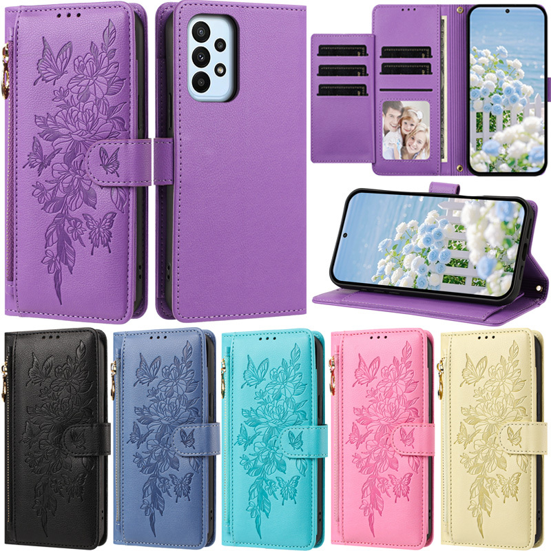 Caixa De Luxo Para Samsung Galaxy A53 A33 A23 S25 Edge A54 A34 A15 A24 5G A14 A13 A04s A04 M13 5G Carteira Com Zíper But