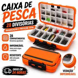 Caixa De Pesca Grande Capacidade 28 Grade Acessórios Artes Gancho Isca À Prova D'água Armazenamento De Alta-Envio em 24h