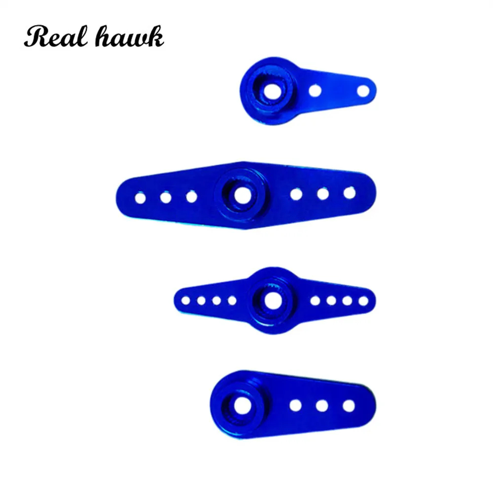 1 Peça 25T Metal RC Servo Braço Chifre Único/Duplo Para Futaba Cor Azul Acessórios