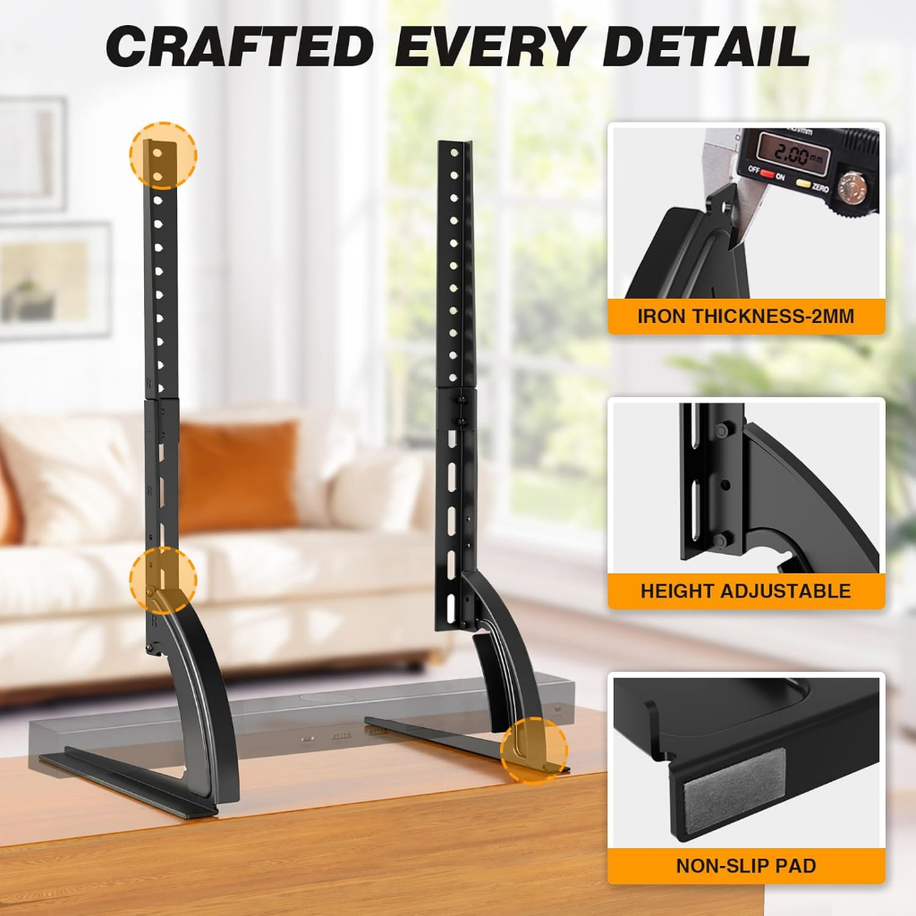Base Universal De Suporte Para TV De Mesa TVs De 36 " A 75 " (LCD , LED , OLED ,