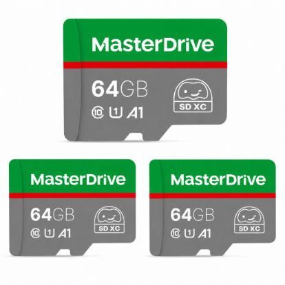 Cartões Micro SD 64GB MasterDrive Classe 10 A1 Com Adaptador